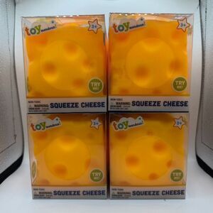 ToyMendous - Squeeze Cheese *Slow Rise* Squishy Fidget Toy (4 Pack) Viral